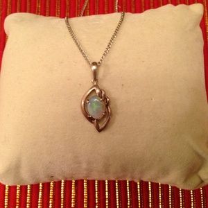 Opal and Sterling Silver Necklace